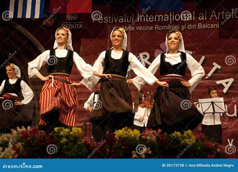 Serbian Women Folk Dancers At A Festival Editorial Stock Photo - Image ...