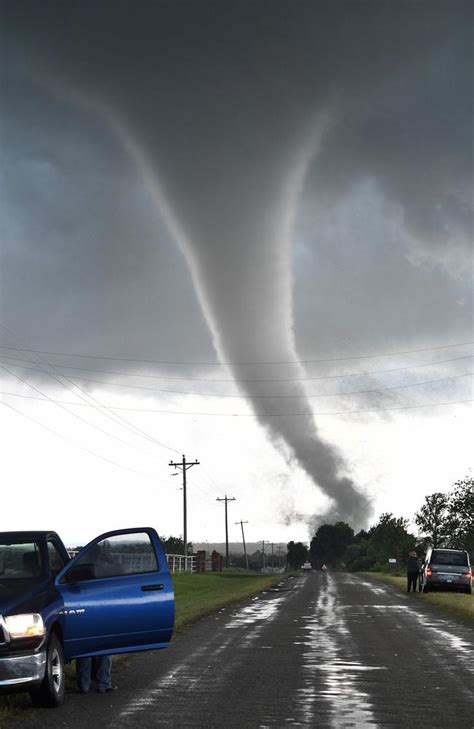 Tornado strikes tear up houses, barns and close highways Oklahomas