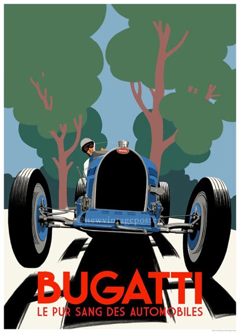 Art Deco Bugatti Type 51 giclee poster print | Etsy