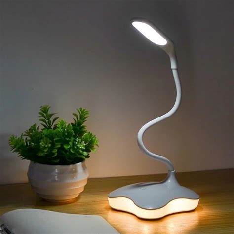 Original 3 Levels Adjustable LED Table Lamp USB Bedside Desk Lamp Auto Sensor 14 LEDs LED Desk ...