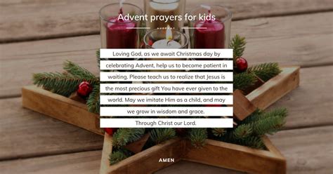 Advent prayers for kids