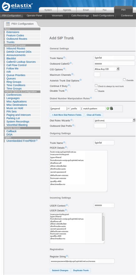 VoIP Configuration Guide - Elastix2.5