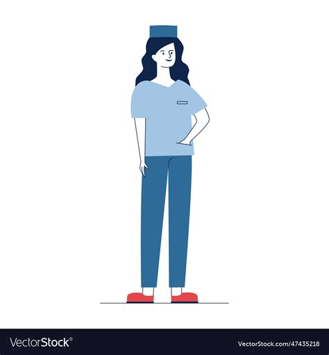 Hospital nurse in uniform Royalty Free Vector Image