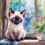 Siamese Kitten Oil Art Print Free Stock Photo - Public Domain Pictures