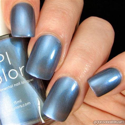 Nightaura.002 Blue Nail Polish With Metallic Chrome Finish - Etsy | Blue nails, Blue nail polish ...