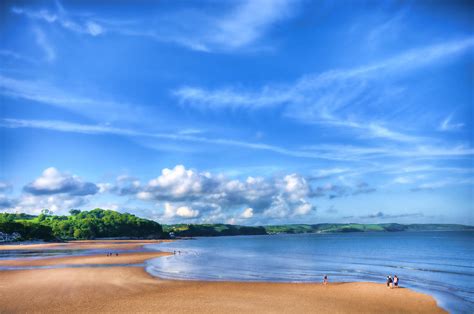 Saundersfoot Beach Painted Photograph by Steve Purnell - Fine Art America