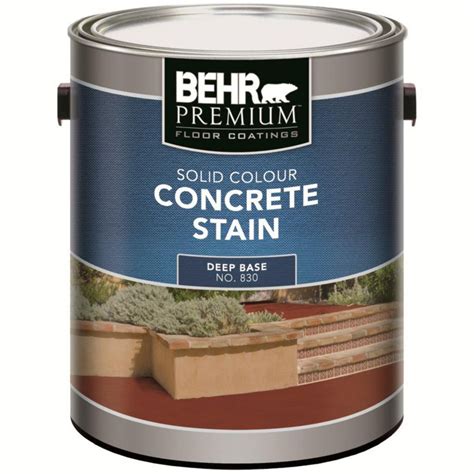 Behr BEHR PREMIUM FLOOR COATINGS Solid Colour Concrete Stain - Deep ...