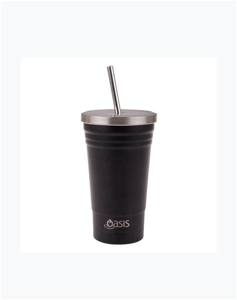 500ML STAINLESS STEEL SMOOTHIE TUMBLERSW/ STAINLESS STEEL STRAW ...