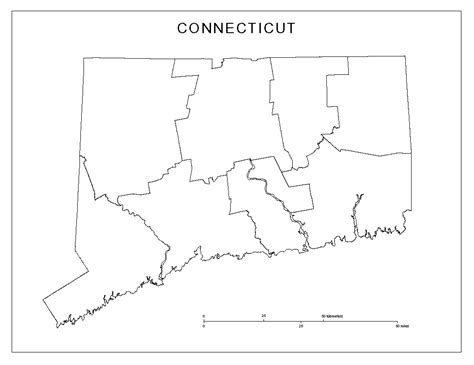 Connecticut Blank Map