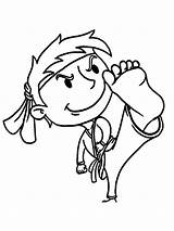 Karate Coloring Page Download And Print  sketch template