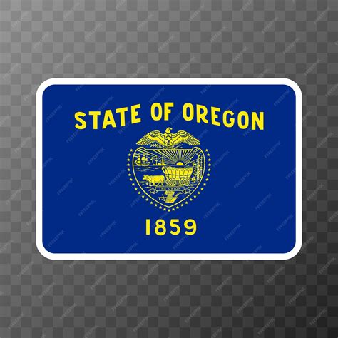 Premium Vector | Oregon state flag vector illustration