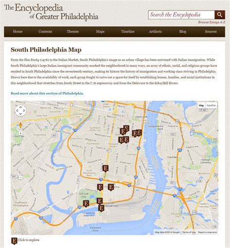 Encyclopedia of Greater Philadelphia | South Philadelphia Map