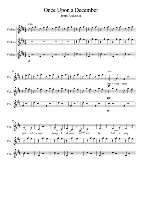 Once Upon a December sheet music for Violin download free in PDF or MIDI