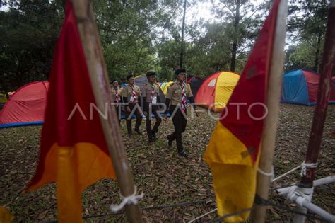 PERKEMAHAN HARI PRAMUKA SAAT PANDEMI | ANTARA Foto