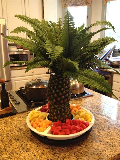 Cool idea | Fruit party, Fruit display, Luau birthday party