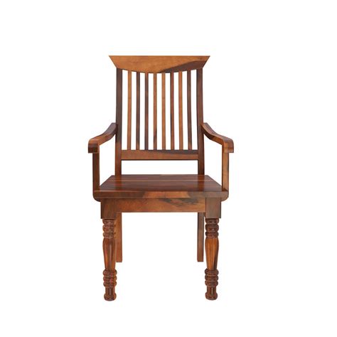 Mediterranean Rustic Solid Wood Arm Chair