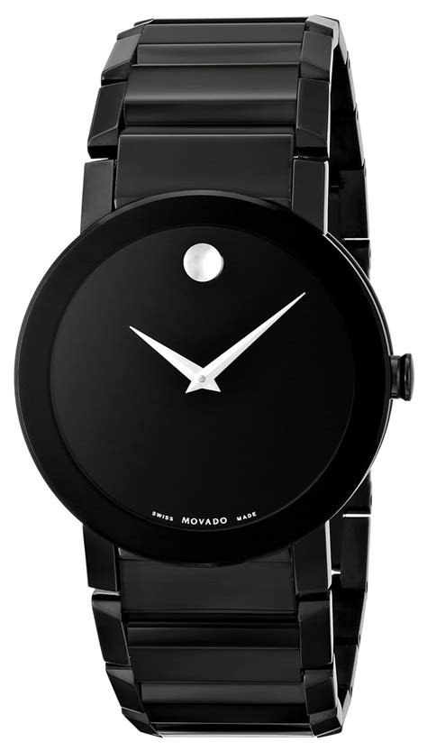 Movado Men's 0606307 'Sapphire' Black Stainless Steel Watch ...