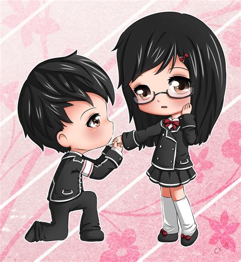 Chibi Couple by =Cupkik on deviantART love this 1 soooo kawaii