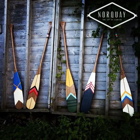 Hand-Painted Cherry Wood Artisan Canoe Paddles from Norquay Co. - if it's hip, it's here