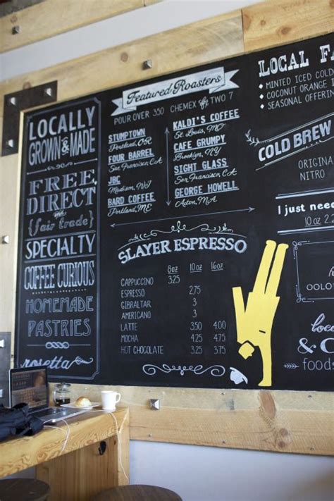 chalkboard coffee menu. coffee shop walnut creek menu. handpainted. designed and painted by bee ...