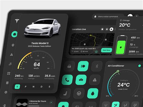 Tesla - Tesla Car Dashboard by Checilona Zaneth for Nija Works on Dribbble