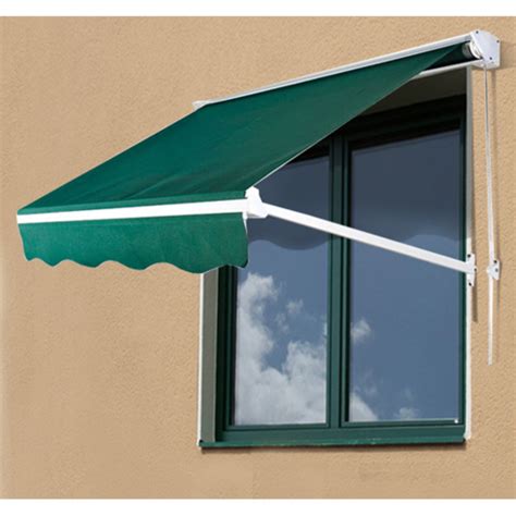 Outsunny 4' Drop Arm Manual Retractable Sun Shade Patio Window Awning ...