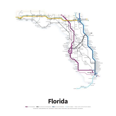 Highways of the USA - Florida – Transit Maps Store