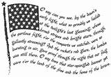 Star Spangled Banner Flag Coloring Sketch Page sketch template