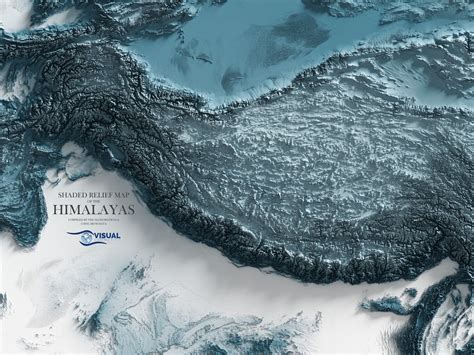 Topography of Tibet Himalayas and Northern India : MapPorn