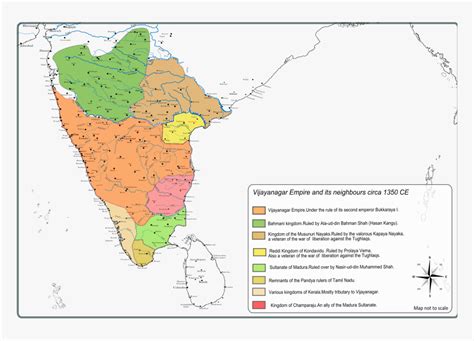 Jinji In India Map , Png Download - Vijayanagara Empire Political Cities, Transparent Png - kindpng