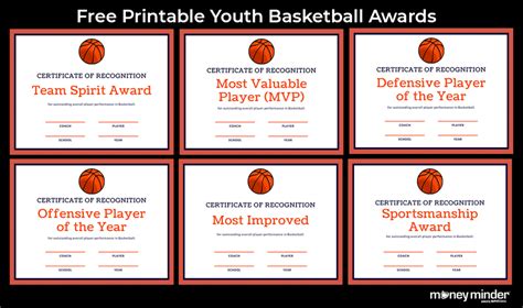 Youth Sports Award Ideas with 40 Free Printable Certificates - MoneyMinder