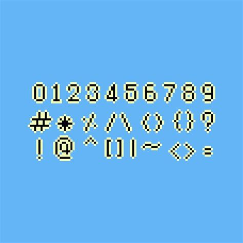 Premium Vector | Pixel art 8bit numbers set.