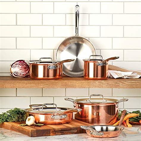 All-Clad Copper C4 10 Piece Cookware Set | Pricepulse