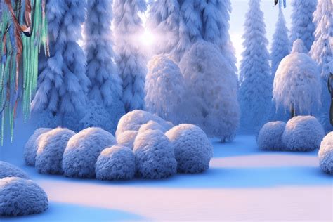 Winter Magical Forest Background · Creative Fabrica