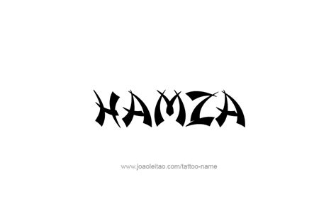 Hamza Name Tattoo Designs