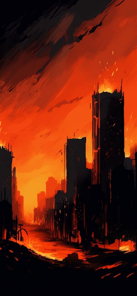 Burning City Black & Orange Wallpapers - Burning City Wallpapers