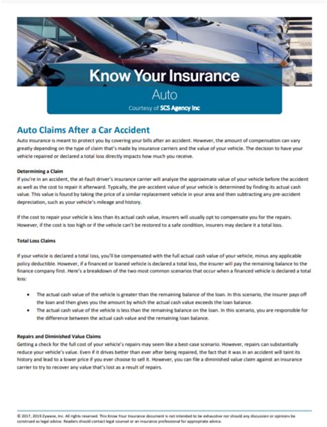 Know Your Insurance: Auto Claims After a Car Accident - SCS Agency Insurance