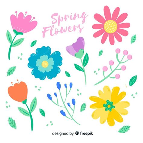 Free Vector | Spring floral collection