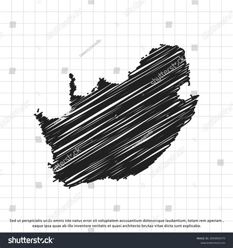 Map South Africa Freehand Drawing On Stock Vector (Royalty Free ...