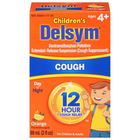 Delsym Children's 12 Hour Orange Flavored Liquid Cough Relief - Shop ...