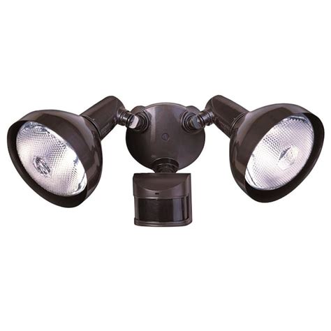 Heath Zenith 240-Degree Dual Detection Zone Bronze Hardwired Halogen ...