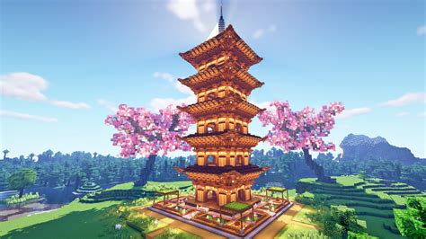 Minecraft: How to build a Ultimate Japanese Pagoda Minecraft Map