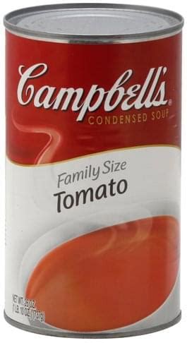 Campbells Condensed, Tomato, Family Size Soup - 26 oz, Nutrition ...