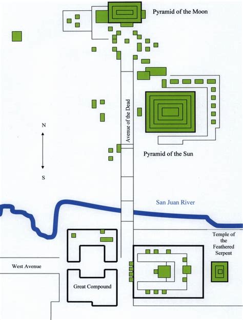 Teotihuacán's Map & Layout