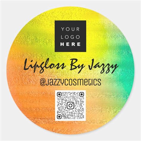 Thank You Business Beauty Lemon QR Code Logo Classic Round Sticker | Zazzle in 2022 | ? logo ...