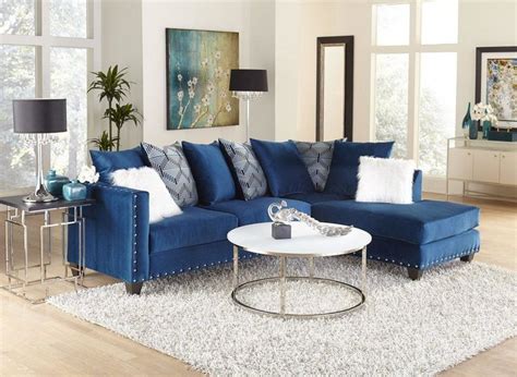 Dark Blue Denim Sectional Sofa - Sofa Design Ideas