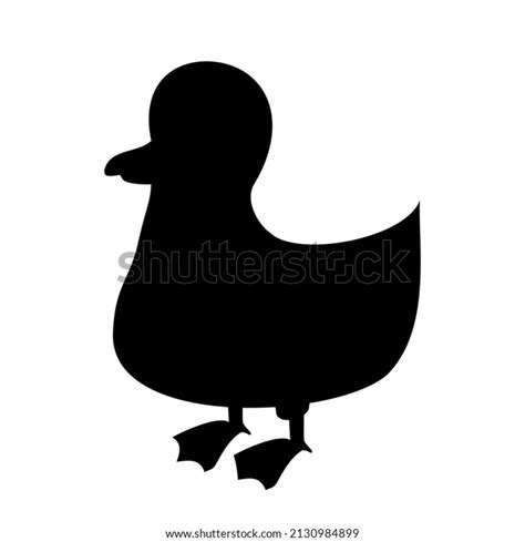 Duck Silhouette Vector Black Duckling Vector Stock Vector (Royalty Free ...