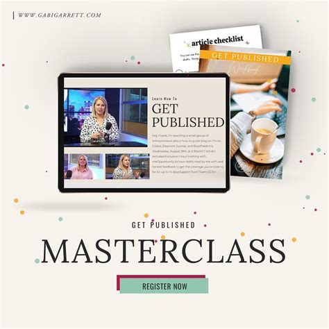 Get Published! Masterclass | Writing tips, Freelance writing, Master class