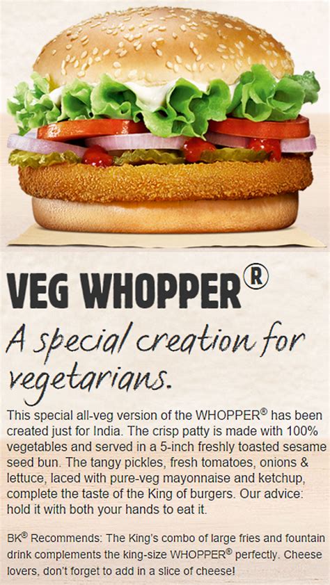 Burger King Menu Veggie Burger Ingredients - Burger Poster