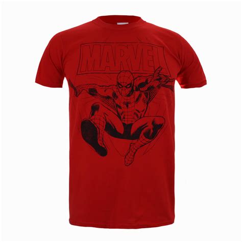 Marvel Spiderman Lines Men's T-Shirt - Red Merchandise | Zavvi